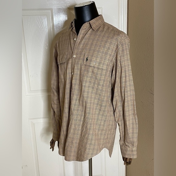 Vintage Polo Ralph Lauren Check Shirt with Patches Large - Picture 2 of 12